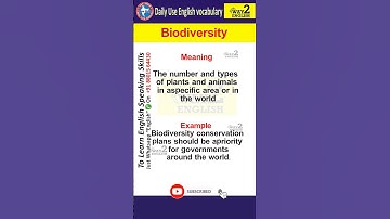 Biodiversity | Meaning | Example | Daily Use English Vocabulary | Spoken English Words