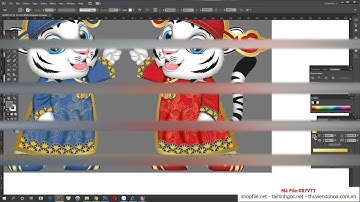 FILE VECTOR KÍCH THƯỚC LỚN HỔ THẦN TÀI CHÚC TẾT NHÂM DẦN 2022 - 087VTT