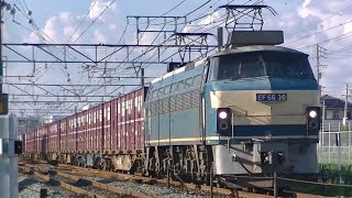 【ゼロロク牽引】5074レ EF66 30+コキ 岡崎〜相見 (2017.08.10)