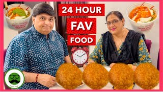Papa Eating Mamas Favourite Food For 24 Hour Challenge Veggie Paaji