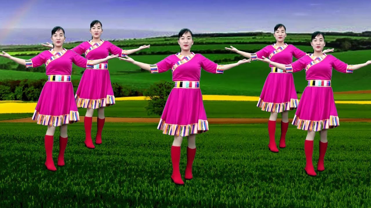 最新草原情歌廣場舞《相約草原》歌聲悠揚，歌甜舞美，正背面演示【玫香廣場舞】