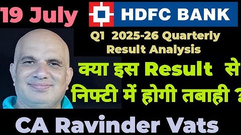 HDFC Bank Q1  of 2025 -24 Result Analysis by CA Ravinder Vats