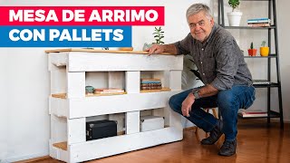 Cómo hacer una mesa de arrimo con pallets