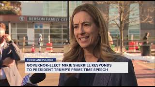 News12 NJ - Governor Sherrill interview at Food Drive
