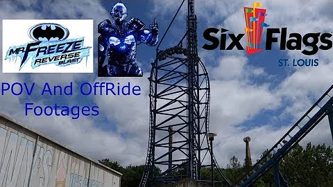 Mr. Freeze Reverse Blast Coaster POV, Offride, and Footages At Six Flags St. Louis