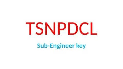TSNPDCL Sub Engineer Key