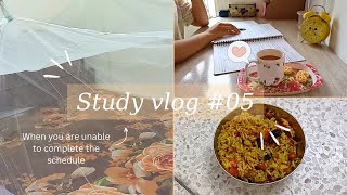 ⭐study vlog 05 - when you are unable to complete the schedule/study motivation/timelapse study vlog.