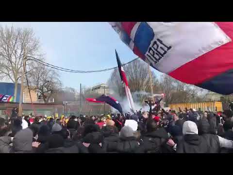 PUTA BARCA chant   PSG Ultras  Barcelona vs PSG