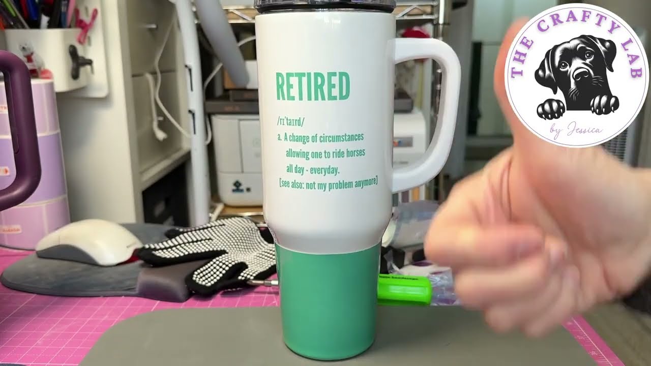 Behind the Scenes at the Crafty Lab - Making a Custom 40 oz Tumbler with Handle