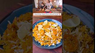 Farah Khan-Kajol’s PRAWN BIRYANI recipe✨🦐#shorts #prawnsbiryani #kajol #farahkhan #celebrityrecipe