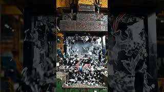 Giant Hydraulic Machine Crushing Old TV 📺💥