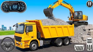 City Road Construction Simulator 3D - Heavy Excavator & Truck - Building New Road Android Gameplay screenshot 3