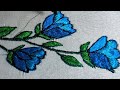 Flower embroidery design for beginners 🌿🌺🌿🌺🌿🌺🌺🌿 zigzag stitch 