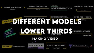New different model lower thirds making video in android | DINESH TECH OFFICIAL