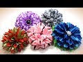 5 разных цветов из лент, канзаши / diy satin ribbon flower