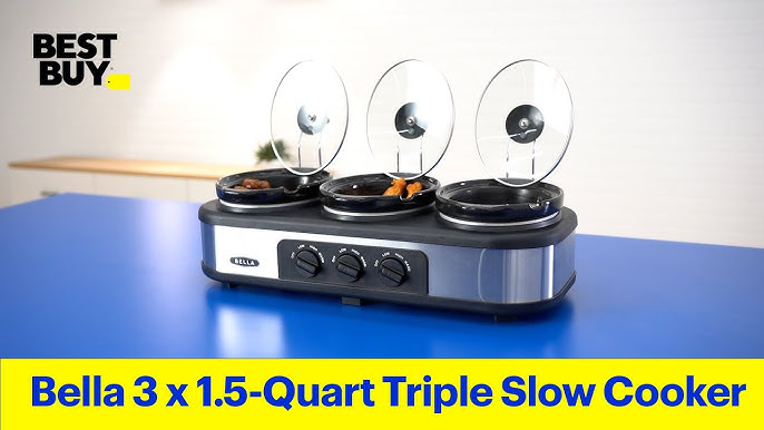 MegaChef 2.5 Quart Triple Slow Cooker and Buffet Server 
