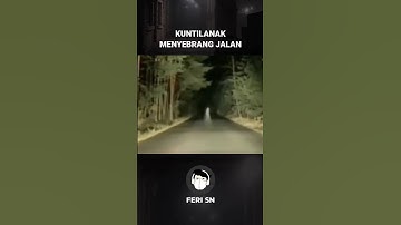 KUNTILANAK MENYEBRANG JALAN #ferisn #penampakan #hantu #shorts