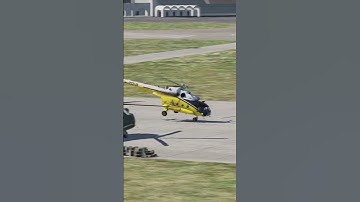 DCS World -  Mi-8  helicopter  -   The shortest flight with a loop.