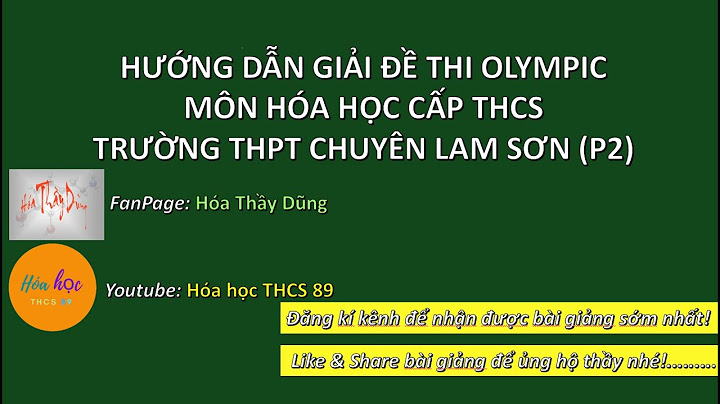 Chuyên đề cân bằng hóa học ôn thi olimpic năm 2024