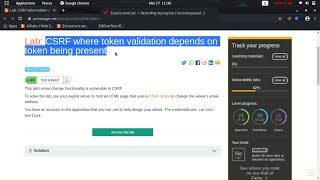 CSRF where token validation depends on token being present (Video Solution) | 2020
