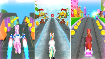 Unicorn Runner 2021: Running Game. Magic Adventure Part-All Android Games