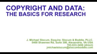 Copyright And Data The Basics For Research