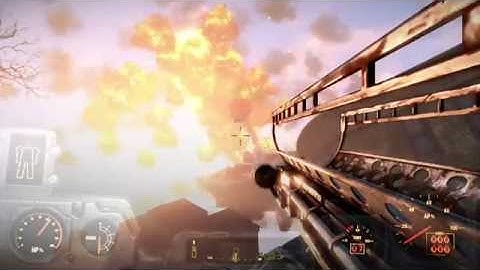 Fallout 4 - Shooting a Mini Nuke at a Vertibird :O