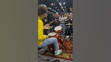 Thumbnail of Jamming at #namm with Matteo Mancuso and Riccardo Oliva. Playing this Smackpac kit #short #namm