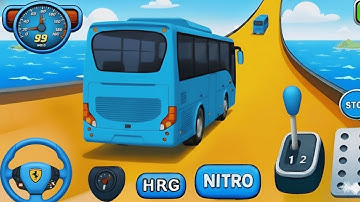 Crazy Bus Mega Ramp Impossible Racing - Bus Stunts Impossible Tracks - Android Gameplay #1