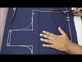 Cross Cut Blouse Cutting Simple And Easy Method  (DIY)