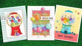 Intro To Build-A-Gumball Machine All The Smiles 3 Cards From Start To Finish