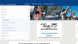Troop 75 Website - Messaging and communications