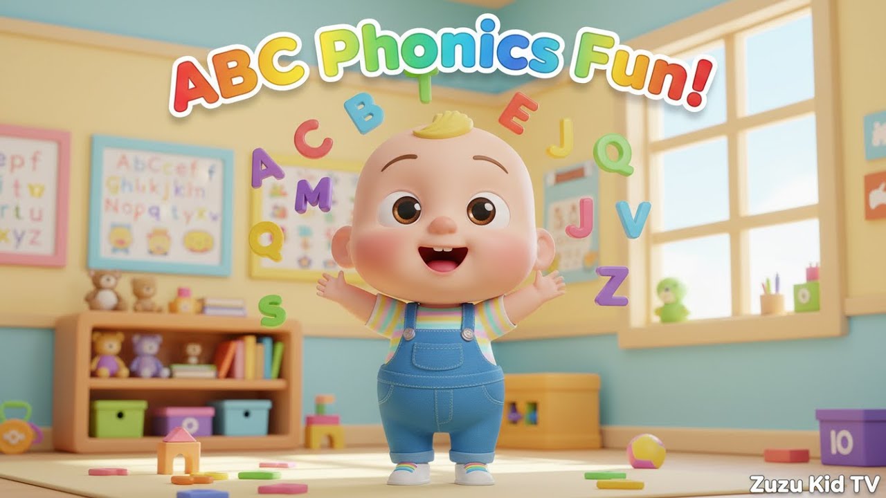 ABC Phonics Song – Nursery Rhyme, Toddler Alphabet, and Phonics Learning with Zuzu