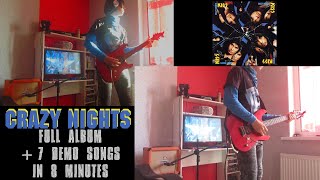 KISS - Crazy Nights Full Album + 7 Demo Songs in 8 Minutes (Guitar Cover by Space Ace)