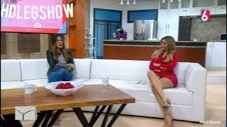Maria TCS in Red Skirt Beige Pumps