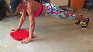 Elevator Push Ups with Planks and Mountain Climbers