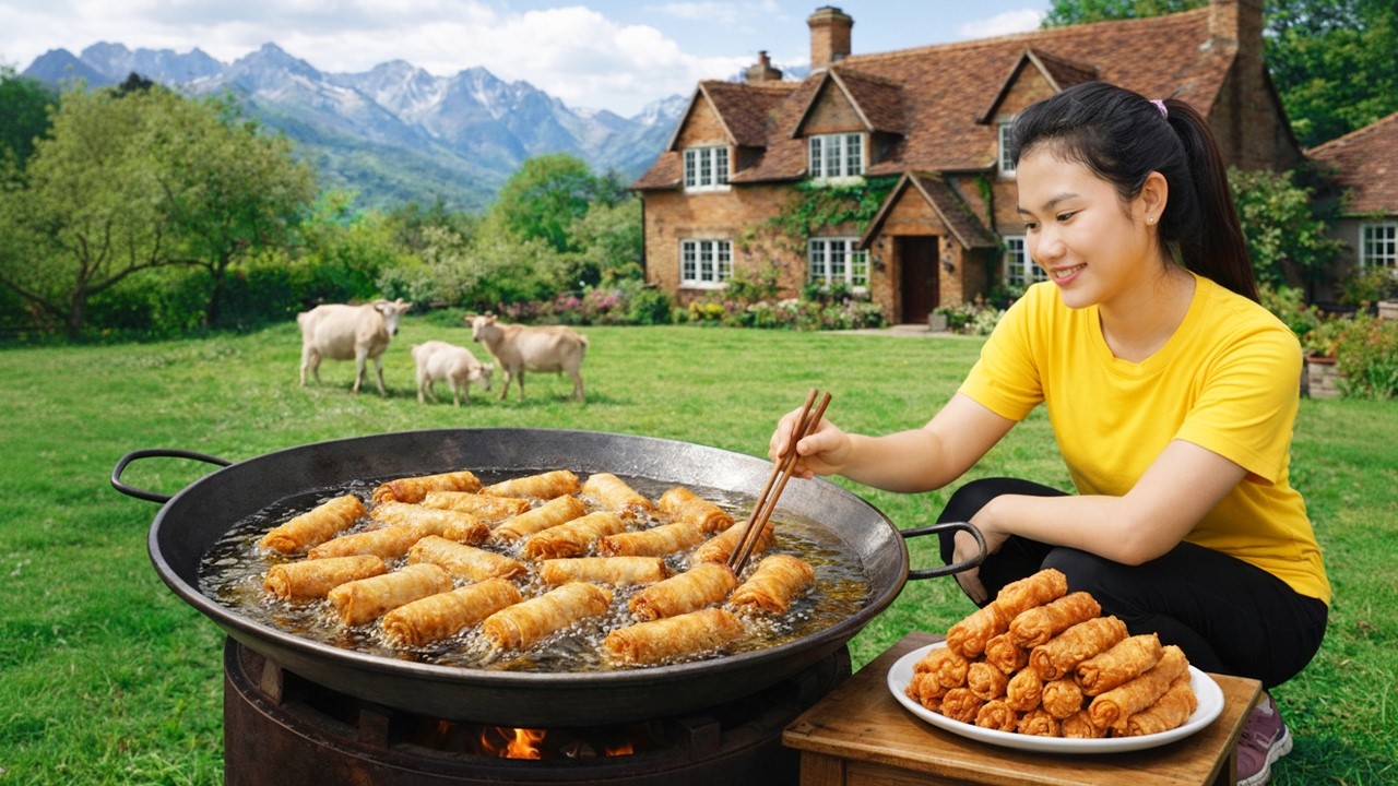 Recipe for Delicious Vietnamese Spring Rolls to Sell at the Market | Thuy Countryside