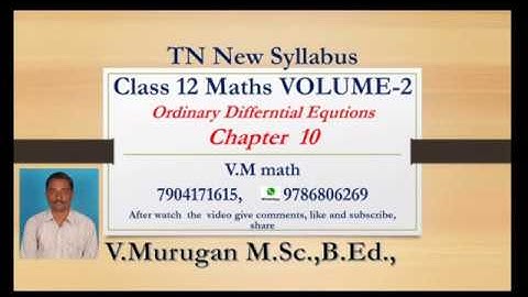 12th Maths  volume  2 Unit 10