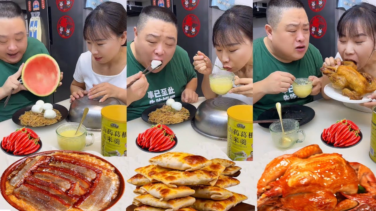 蠢老公自以為很聰明選到好的了，誰料另一個碗裡藏著燒雞，最後沒吃上肉生氣了！【胖嫂美食】