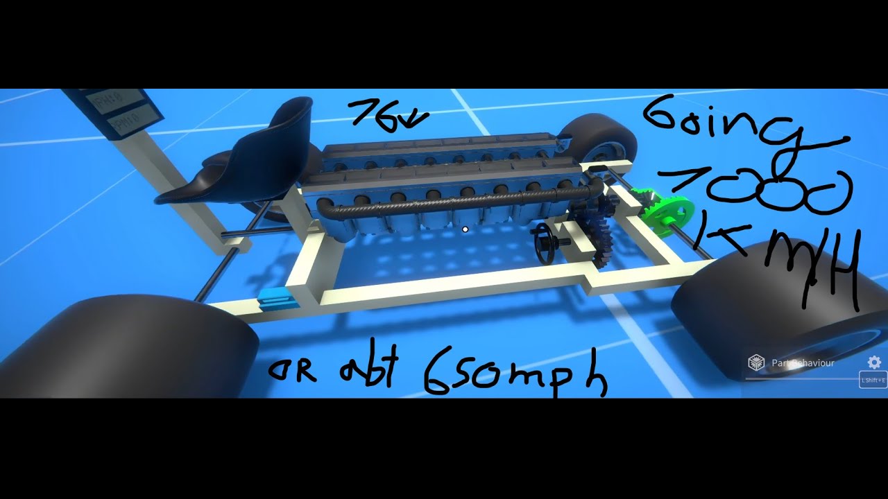 Almost breaking the sound barrier in GearBlocks