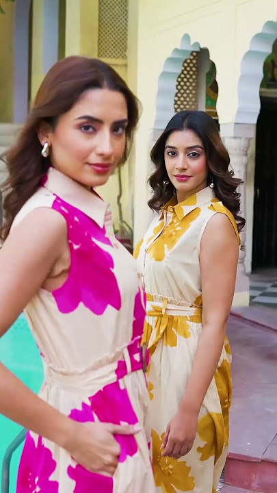 Bloom Charm Dresses – Fuchsia & Golden Elegance | Aravalii
