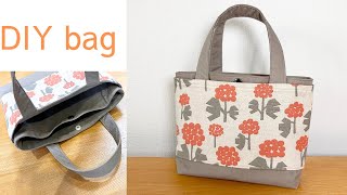 How to make a tote bag How to make a bag Bag with floral pattern pocket Handmade sewing DIY bag by cherry blossoms 11,658 views 10 months ago 10 minutes, 59 seconds