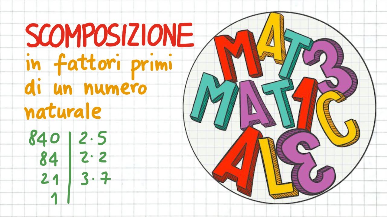 SCOMPOSIZIONE in fattori primi di un numero naturale _ NN25 - YouTube