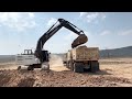 โครงการฟาร์มสุกร ขั้นตอนงานขุดดินบ่อน้ำดี ปริมาตร 82,000 ลบ.ม excavator and trucks EP.2