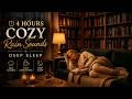 Sleep With Jessie - 4 Hours 📚 Cozy Rain Sounds in a Home Library | Deep Sleep & Relaxation