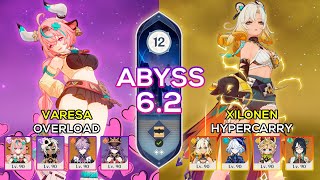 New C0 Varesa Overload & C0 Xilonen Hypercarry Spiral Abyss 6.2 Genshin Impact