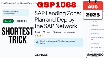 [NEW 2025] SAP Landing Zone: Plan & Deploy SAP Network | #GSP1068 #Qwiklabs #Arcade
