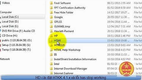 Thuế - Video Hướng dẫn cài và khắc phục lỗi thoát ra khi đăng nhập HTKK khi cài HTKK 4.1.x
