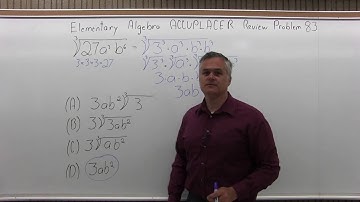 ACCUPLACER Review: Elementary Algebra Problem 83 - Mathematics with Dan Avedikian