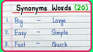 Synonyms words | 20 Synonyms words in English | Common Synonyms words | What is Synonyms screenshot 4